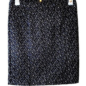 Michael Michael Kors Speckled Stretch Mini Skirt Black White 6 NWT